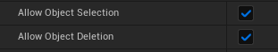 Object Editing Configuration